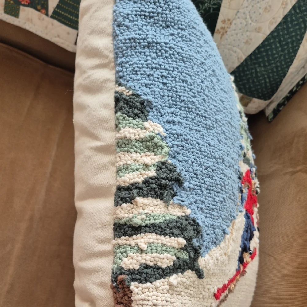 Winter Skiing Decorative Pillow